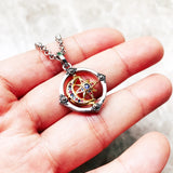 Star And Moon Pendant Link Chain Necklace 925 Silver Lucky Gift