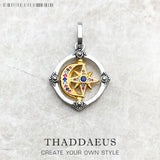 Star And Moon Pendant Link Chain Necklace 925 Silver Lucky Gift
