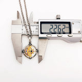 Star And Moon Pendant Link Chain Necklace 925 Silver Lucky Gift