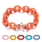 Star Bead Rubber X Bracelets Charm Party Jewelry