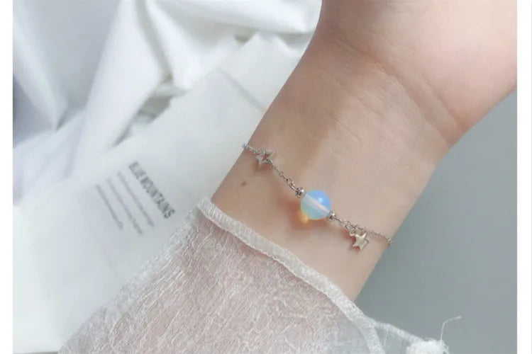 Opal Crystal 925 Sterling Silver Bracelets For Women