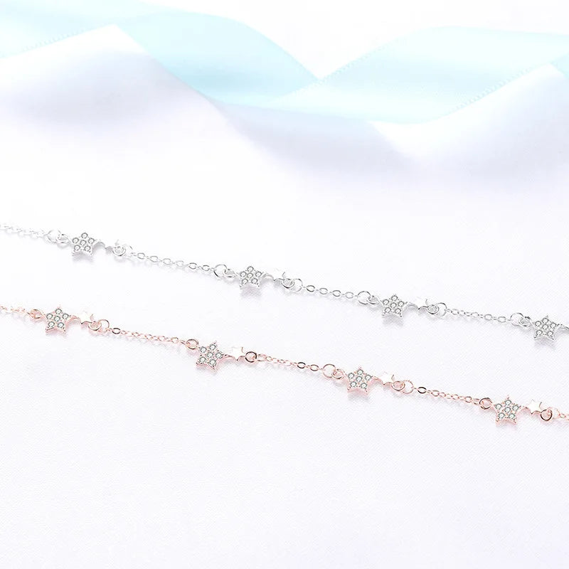 Star Bracelet Japanese Silver Micro Inlaid Hand Ornament