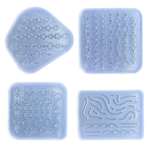 Star Chain Silicone Mold Hollow Epoxy Shaker Fillings