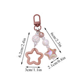 Star Charm Keychain Girls Backpack Charm Headphone Case Accessorie Car Keyring