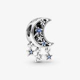 Star & Crescent Moon Charm for Bracelet Bangle Jewelry Making