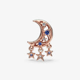Star & Crescent Moon Charm for Bracelet Bangle Jewelry Making