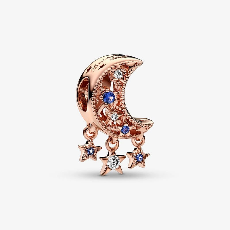Star & Crescent Moon Charm for Bracelet Bangle Jewelry Making