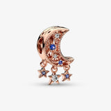Star & Crescent Moon Charm for Bracelet Bangle Jewelry Making