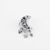 Star Crescent Moon Charm DIY Silver Beads For Bracelets