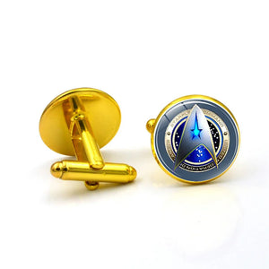 Star Cufflinks Time Gem Business Cuff Links
