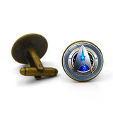 Star Cufflinks Time Gem Business Cuff Links