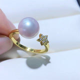 Adjustable Star Ring Base Mounting for Crystals, Pearls