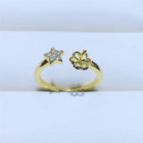 Adjustable Star Ring Base Mounting for Crystals, Pearls