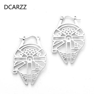 Star Earrings Plated Round Jewelry Drop Earrings Women Party