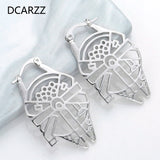 Star Earrings Plated Round Jewelry Drop Earrings Women Party