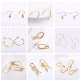 Zircon Brass Stud Earring Findings 18K Plated DIY Jewelry Making