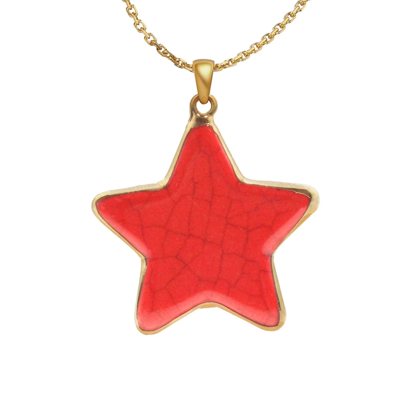 Star Gemstone Pendants DIY Jewelry 5Pcs SP261