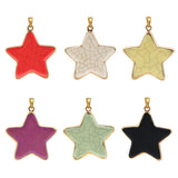 Star Gemstone Pendants DIY Jewelry 5Pcs SP261