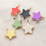 Star Gemstone Pendants DIY Jewelry 5Pcs SP261