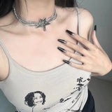 Star Layered Choker Y2k Jewelry Pentagram Chain Necklaces