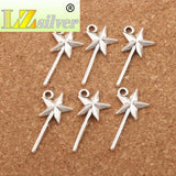 Magic Wand Charm Beads 50pcs Zinc Alloy Pendants Jewelry DIY L292