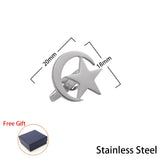 Islamic Star Moon Cufflinks Personalized Stainless Steel Father Gift