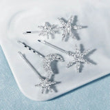 Star Moon Hairpins Clips Wedding Hair Accessories Rhinestone Hairgrips