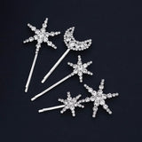 Star Moon Hairpins Clips Wedding Hair Accessories Rhinestone Hairgrips