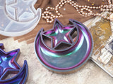 Star Moon Plate Dish Storage Box Mirror Silicone Mold Crystal Epoxy Resin Mould
