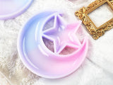 Star Moon Plate Dish Storage Box Mirror Silicone Mold Crystal Epoxy Resin Mould