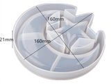 Star Moon Plate Dish Storage Box Mirror Silicone Mold Crystal Epoxy Resin Mould