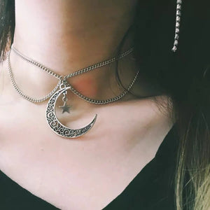 Star Moon Dark Series Punk Necklace