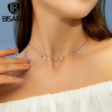 925 Silver Star Necklace for Women - Luminous Collar Jewelry
