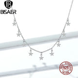 925 Silver Star Necklace for Women - Luminous Collar Jewelry
