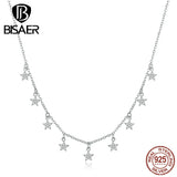 925 Silver Star Necklace for Women - Luminous Collar Jewelry