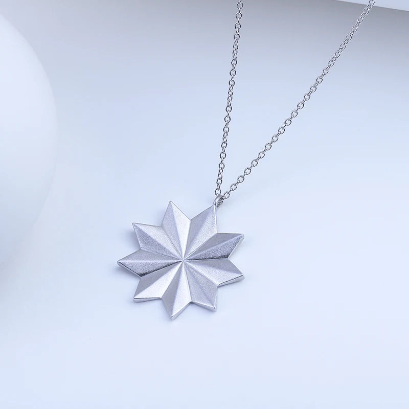 Star Necklace & Earrings Set 925 Silver Y2K Jewelry Mothers Gift