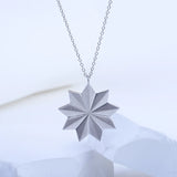Star Necklace & Earrings Set 925 Silver Y2K Jewelry Mothers Gift