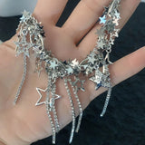 Star Necklaces Star Chain Chokers Pentagram Chain Necklaces Hot Girl Women