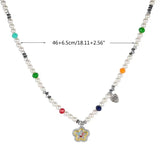 Star Necklaces Pearl Chokers Chain Y2k Jewelry Copper Material