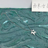 Star Pendant Necklace Pentagram Sweater Neck Chain Jewelry