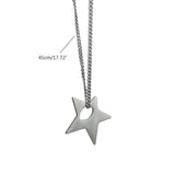 Star Pendant Necklace Pentagram Sweater Neck Chain Jewelry