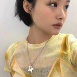 Star Pendant Necklace Pentagram Sweater Neck Chain Jewelry