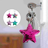 Star Sequin Keychain Backpack Keychain Glossy Christmas Star Keychain