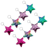 Star Sequin Keychain Backpack Keychain Glossy Christmas Star Keychain