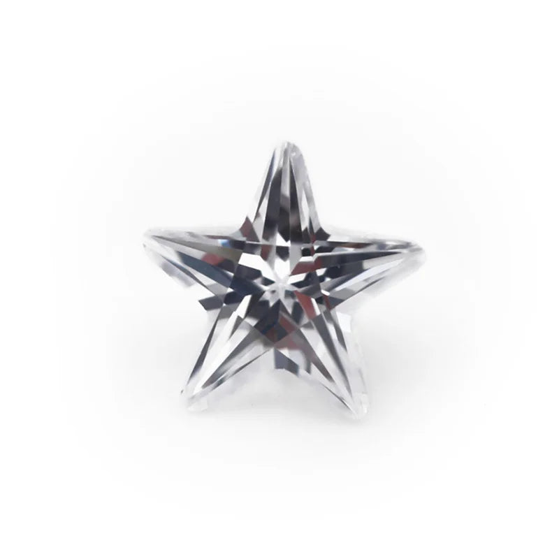 5A CZ Stone 4-10mm Star Shape Loose Synthetic Gems for Jewelry