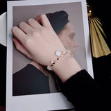 Star Shape Freshwater Pearl Bracelet Baroque Adjustable Length