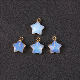 Star Agate Pentacle Gem Pendant for DIY Jewelry 14mm*12mm