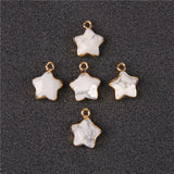 Star Agate Pentacle Gem Pendant for DIY Jewelry 14mm*12mm
