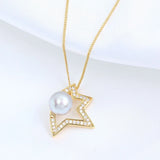 Star Shape Pendant Base Mount Finding for Pearls Corals Jade Crystal