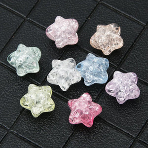 Colorful Ice Crack Acrylic Beads 10x12mm DIY Jewelry Making